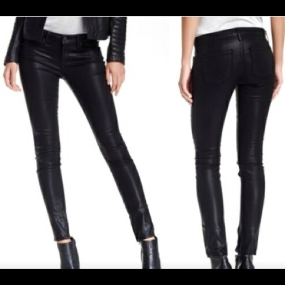 Vince Coated Zip Leg Skinny Jeans